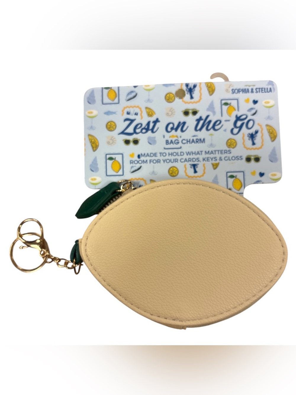 Zest on the-Go Lemon Pouch Bag Charm